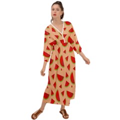 Fruit-water Melon Grecian Style  Maxi Dress by nateshop