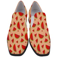 Fruit-water Melon Women Slip On Heel Loafers by nateshop