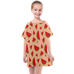 Fruit-water Melon Kids  One Piece Chiffon Dress by nateshop