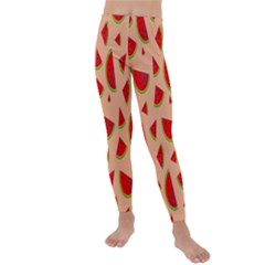 Fruit-water Melon Kids  Lightweight Velour Leggings by nateshop