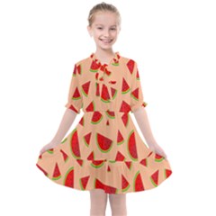 Fruit-water Melon Kids  All Frills Chiffon Dress by nateshop