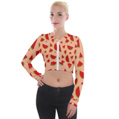 Fruit-water Melon Long Sleeve Cropped Velvet Jacket by nateshop