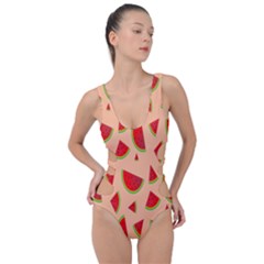 Fruit-water Melon Side Cut Out Swimsuit by nateshop