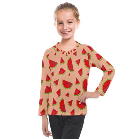 Fruit-water Melon Kids  Long Mesh Tee by nateshop