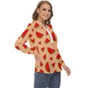 Fruit-water Melon Zip Up Long Sleeve Blouse View3