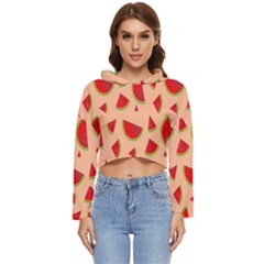 Fruit-water Melon Women s Lightweight Cropped Hoodie by nateshop