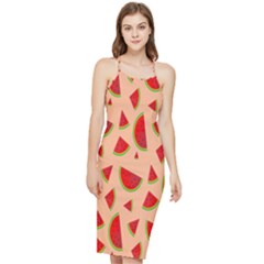 Fruit-water Melon Bodycon Cross Back Summer Dress by nateshop