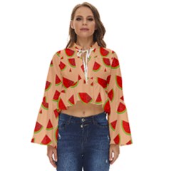 Fruit-water Melon Boho Long Bell Sleeve Top by nateshop