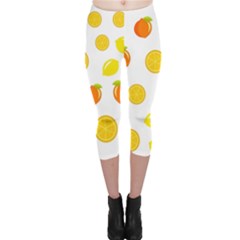 Fruits,orange Capri Leggings  by nateshop