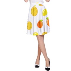 Fruits,orange A-line Skirt by nateshop