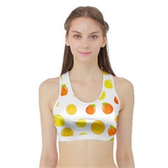 Fruits,orange Sports Bra With Border by nateshop