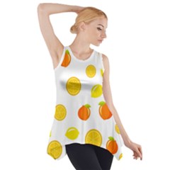 Fruits,orange Side Drop Tank Tunic by nateshop