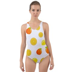 Fruits,orange Cut-out Back One Piece Swimsuit by nateshop