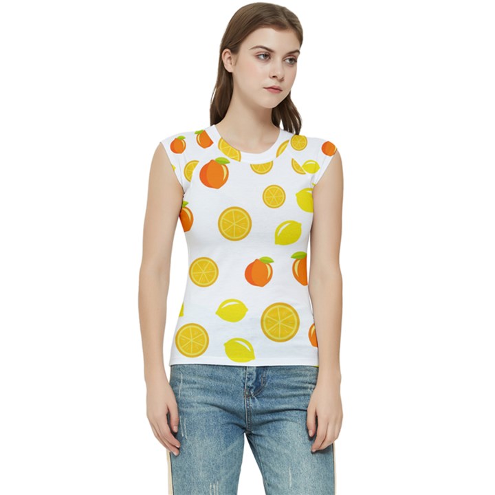 Fruits,orange Women s Raglan Cap Sleeve Tee