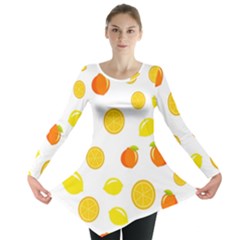 Fruits,orange Long Sleeve Tunic  by nateshop