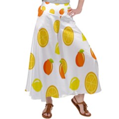 Fruits,orange Satin Palazzo Pants by nateshop