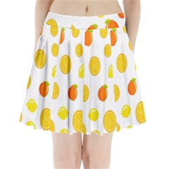 Fruits,orange Pleated Mini Skirt by nateshop