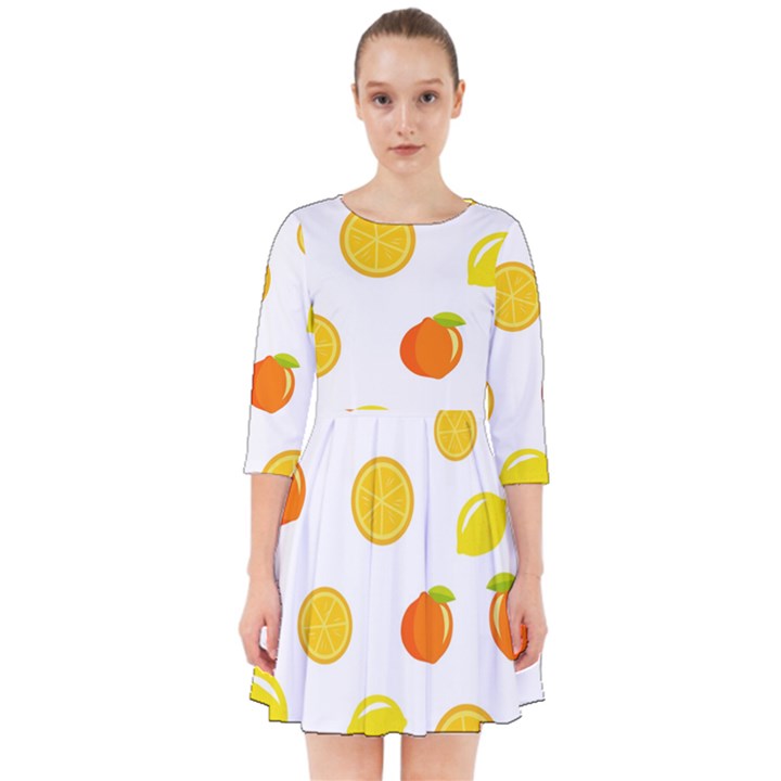 Fruits,orange Smock Dress