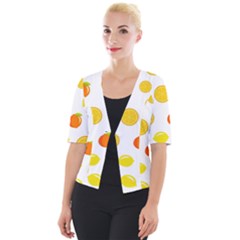 Fruits,orange Cropped Button Cardigan by nateshop