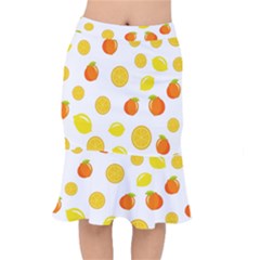 Fruits,orange Short Mermaid Skirt by nateshop