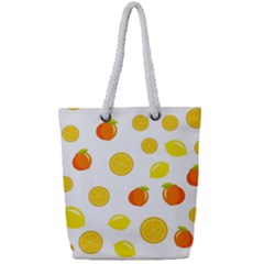 Fruits,orange Full Print Rope Handle Tote (small) by nateshop