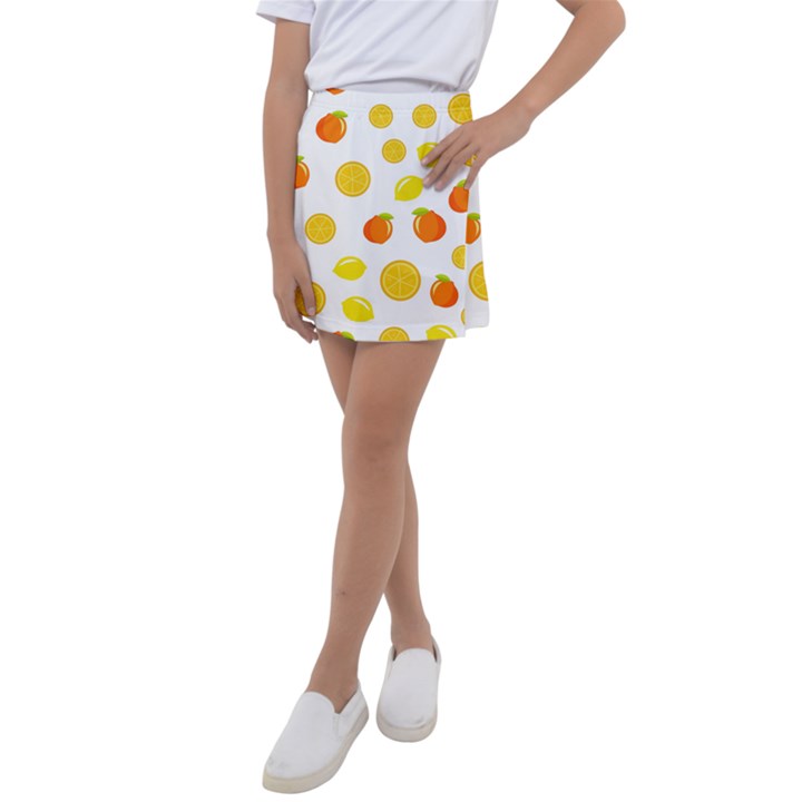 Fruits,orange Kids  Tennis Skirt