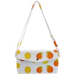 Fruits,orange Removable Strap Clutch Bag