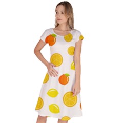 Fruits,orange Classic Short Sleeve Dress by nateshop