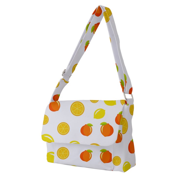 Fruits,orange Full Print Messenger Bag (M)