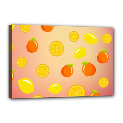 Fruits-gradient,orange Canvas 18  X 12  (stretched) by nateshop