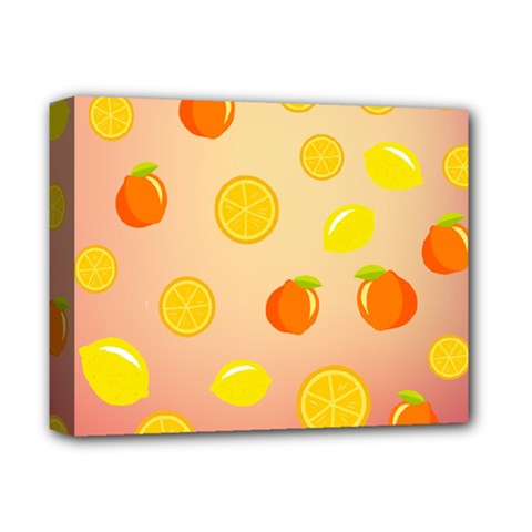 Fruits-gradient,orange Deluxe Canvas 14  X 11  (stretched) by nateshop