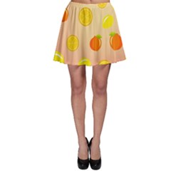 Fruits-gradient,orange Skater Skirt by nateshop