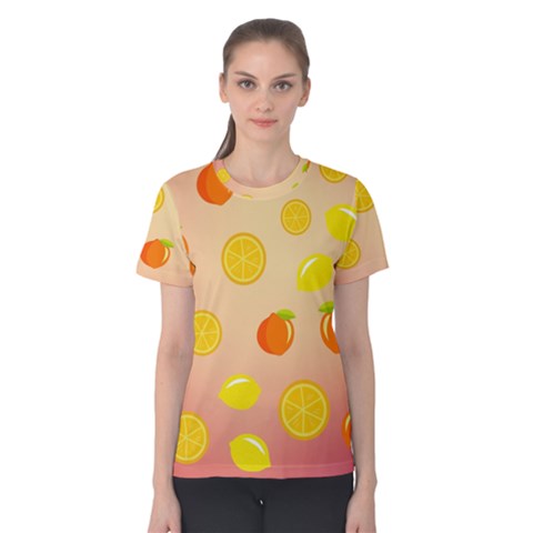 Fruits-gradient,orange Women s Cotton Tee by nateshop