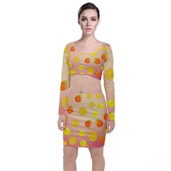 Fruits-gradient,orange Top And Skirt Sets by nateshop