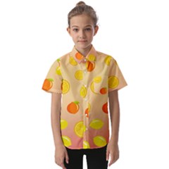 Fruits-gradient,orange Kids  Short Sleeve Shirt by nateshop