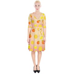 Fruits-gradient,orange Wrap Up Cocktail Dress by nateshop