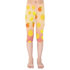 Fruits-gradient,orange Kids  Capri Leggings  by nateshop