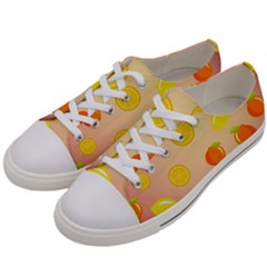 Fruits-gradient,orange Men s Low Top Canvas Sneakers by nateshop