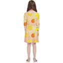 Fruits-gradient,orange Kids  Quarter Sleeve Skater Dress View2