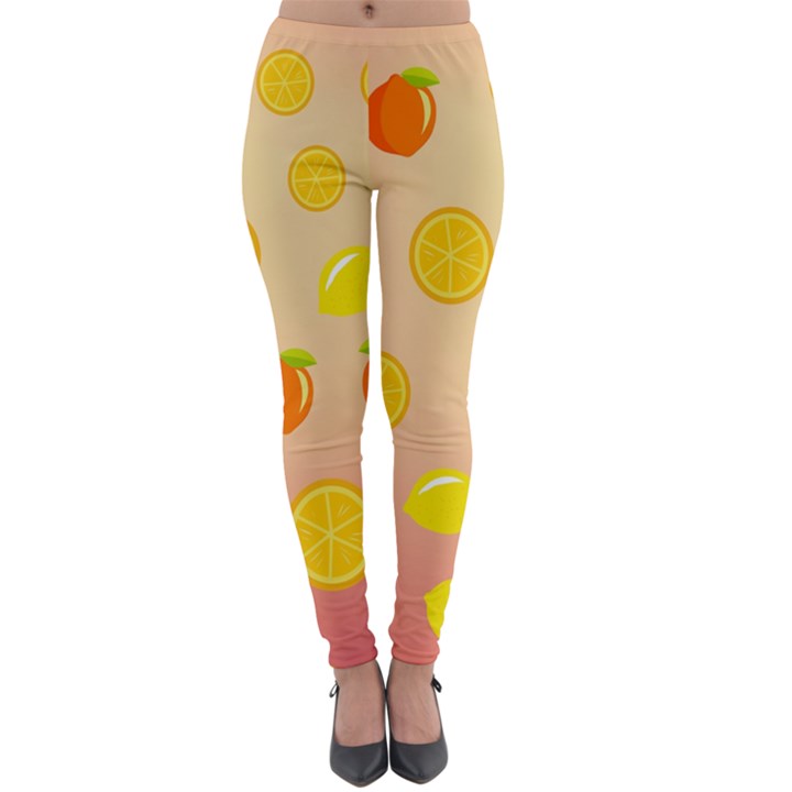 Fruits-gradient,orange Lightweight Velour Leggings