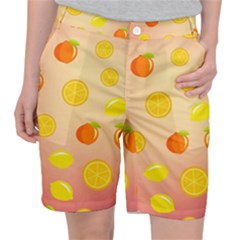 Fruits-gradient,orange Pocket Shorts by nateshop