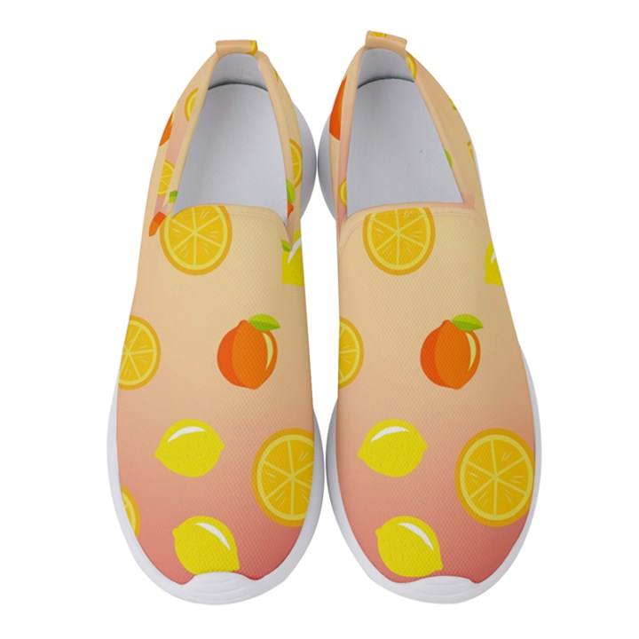 Fruits-gradient,orange Women s Slip On Sneakers