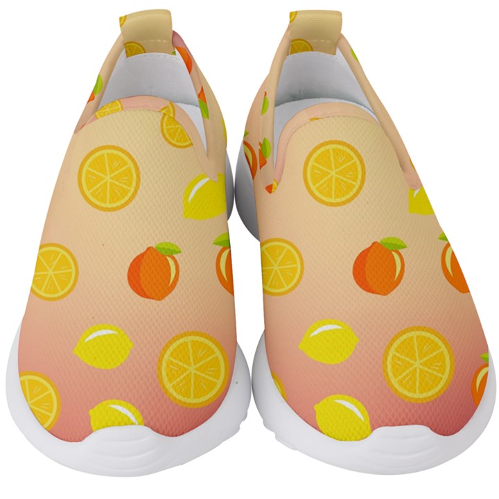 Fruits-gradient,orange Kids  Slip On Sneakers