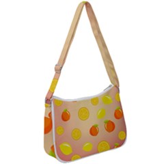 Fruits-gradient,orange Zip Up Shoulder Bag by nateshop