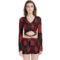 Circles-1 Velvet Wrap Crop Top and Shorts Set View1