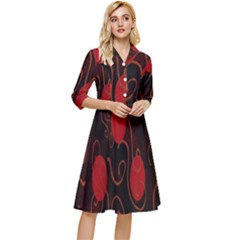 Circles-1 Classy Knee Length Dress