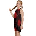 Circles-1 Kids  Halter Collar Waist Tie Chiffon Dress View2