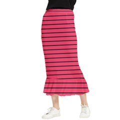 Colors,lines Maxi Fishtail Chiffon Skirt by nateshop