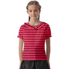 Colors,lines Kids  Frill Chiffon Blouse by nateshop