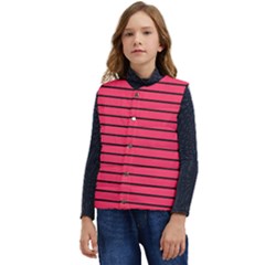 Colors,lines Kid s Short Button Up Puffer Vest	 by nateshop